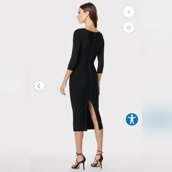 Herve Leger Icon Sweetheart Midi Dress XS $890 - Picture 5 of 9